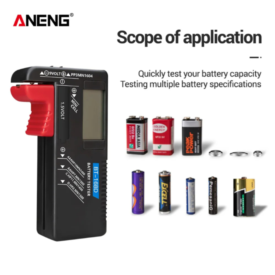 Diy Electronics Test Equipment - ANENG BT-168/ BT-168D デジタルバッテリー容量テスター チェック式充電インジケーター バッテリーDIY電子テスト機器ツール