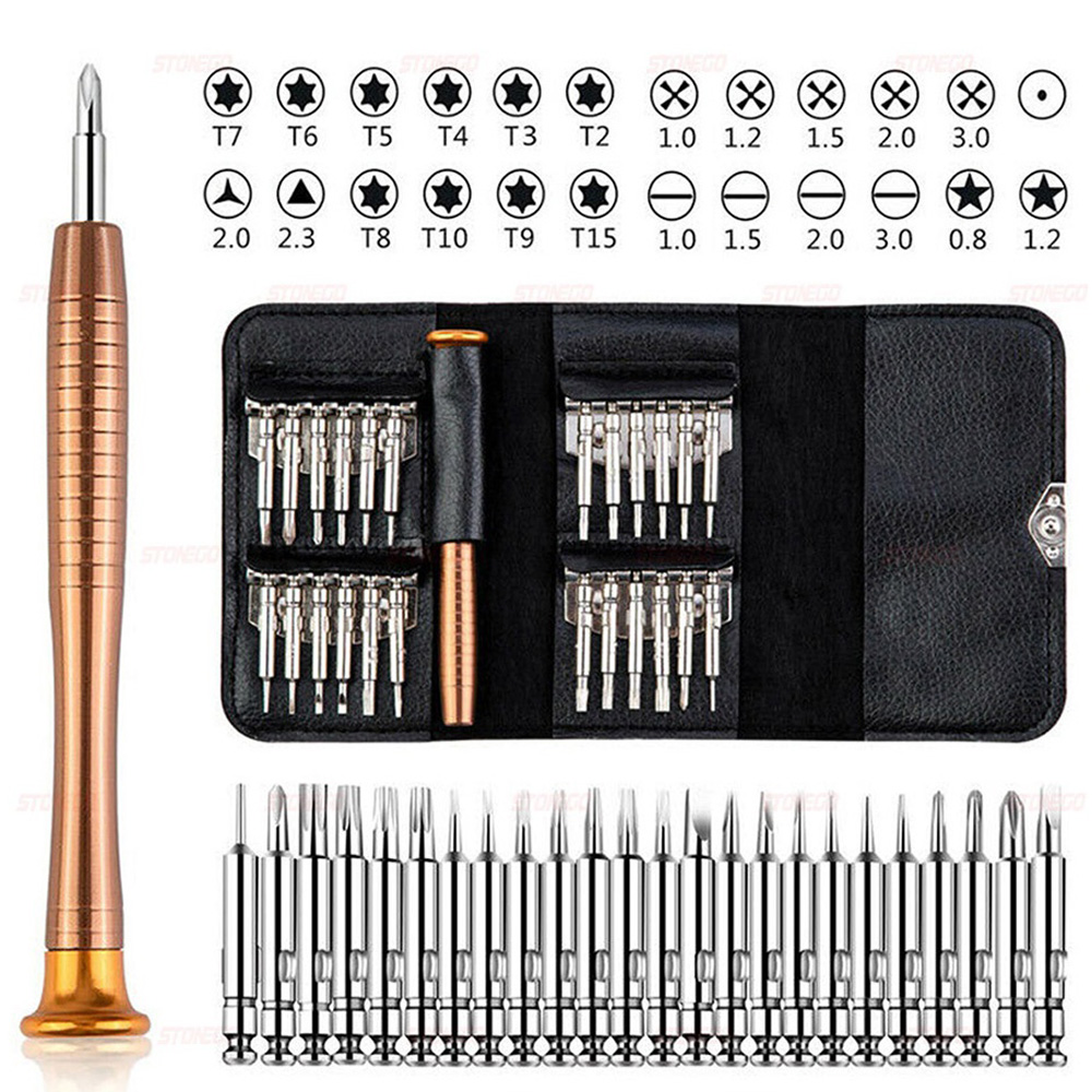 Diy Electronics Com - 25 in 1精密ドライバーセット多機能トルクスドライバービット修理ツールキット、携帯電話、タブレットPC、ラップトップ、時計、眼鏡、電子機器、カメラ、ゲーム機、DIY修理用ハードウェアハンドツール