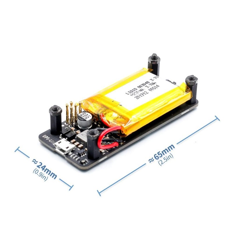Raspberry Pi Zero - Raspberry Pi Zeroシリーズ用UPS-Liteモジュール（バッテリー検出機能付き）