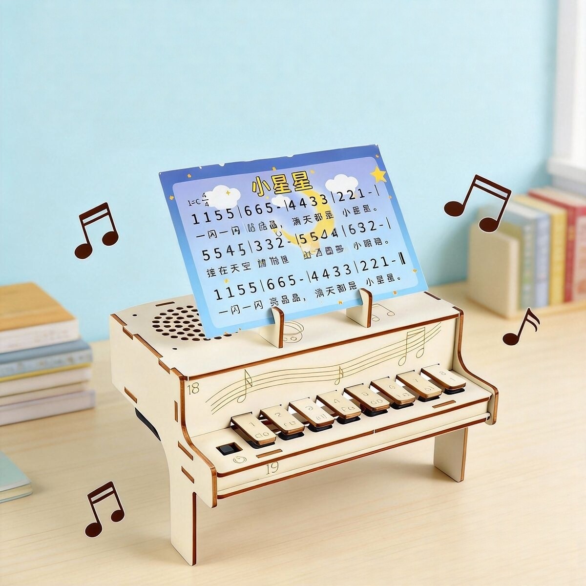 Diy Electronics Com - DIY 木製電子ピアノモデル STEM 組み立てキット物理学音響実験教育教材大人の学習のため