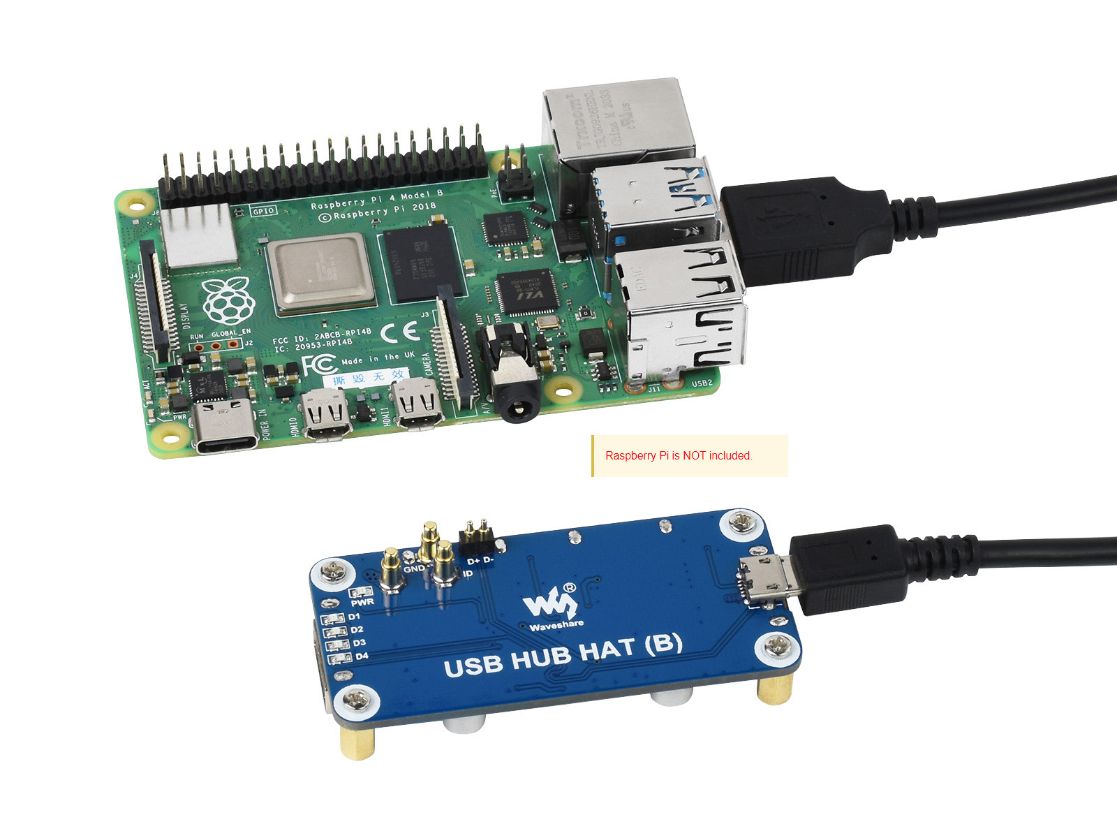 Waveshare USB ハブ HAT (B) 4x ポー - Raspberry Pi Zero のレビューと価格