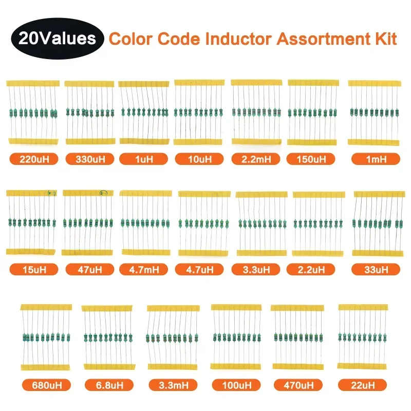 200個 1/2W 0410 カラーリングインダクターキット - Diy Electronics Com のレビューと価格