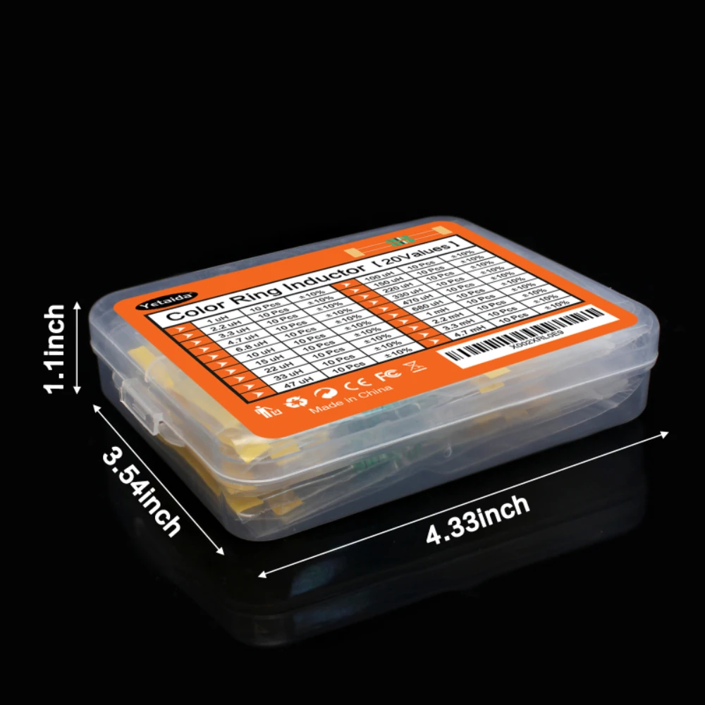 200個 1/2W 0410 カラーリングインダクターキット - Diy Electronics Com のレビューと価格