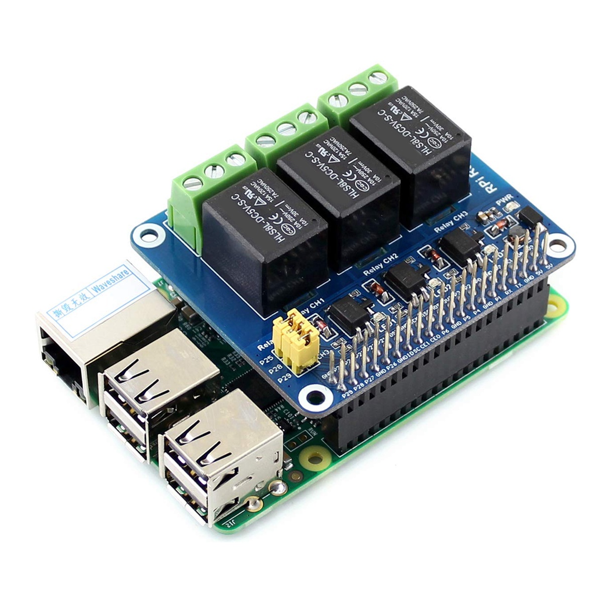 Waveshare 5V 3チャンネルリレーモジュール拡張ボ - Raspberry Pi Zero のレビューと価格