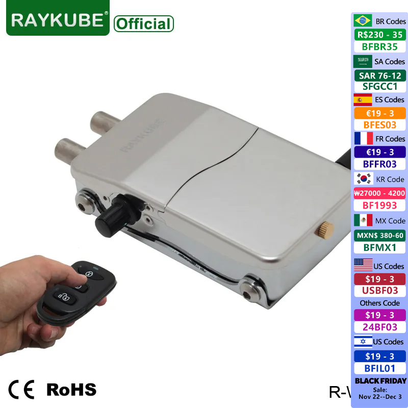 Raykube-家庭用電子ドアロック,キーレス,ワイヤレスリ - R/Diy Electronics のレビューと価格