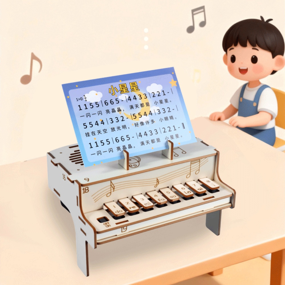 DIY 木製電子ピアノモデル STEM 組み立てキット物理学 - Diy Electronics Com のレビューと価格