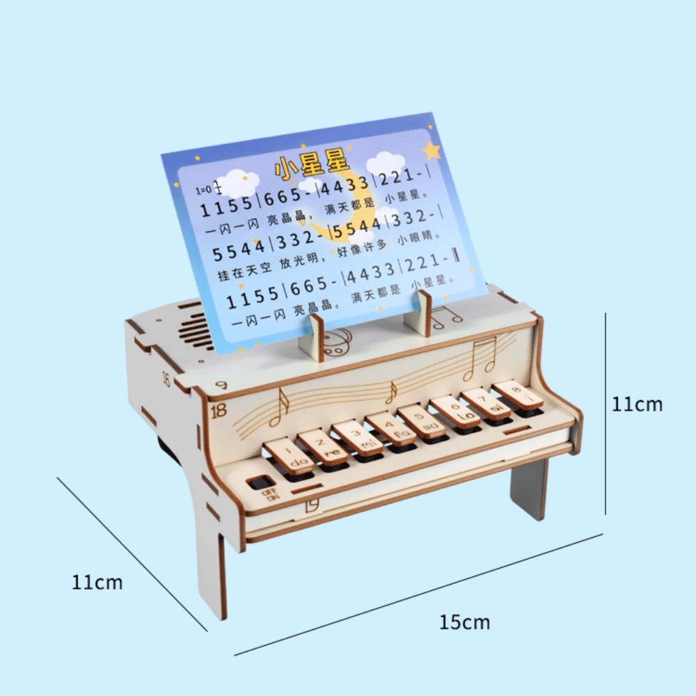 DIY 木製電子ピアノモデル STEM 組み立てキット物理学 - Diy Electronics Com のレビューと価格