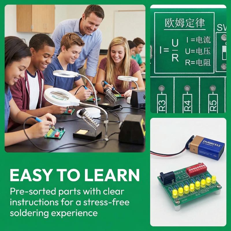 学生用電子はんだ付けキット LED電流テストボード DIY機 - Diy Electronics Test Equipment のレビューと価格