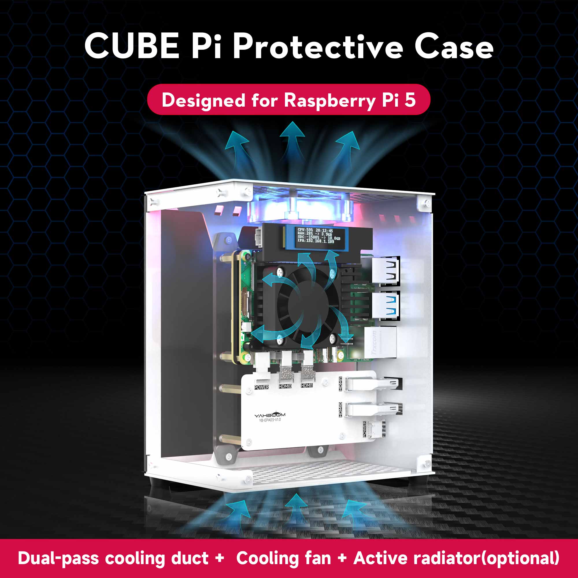 Raspberry Pi 5ケース保護キット,冷却ファン付き - Diy Electronics Raspberry Pi のレビューと価格