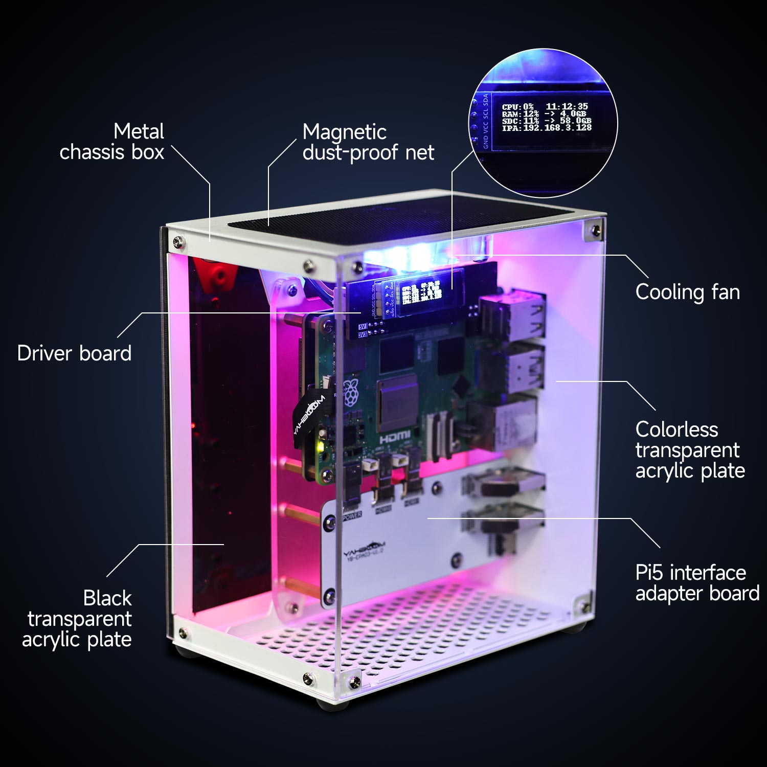 Raspberry Pi 5ケース保護キット,冷却ファン付き - Diy Electronics Raspberry Pi のレビューと価格