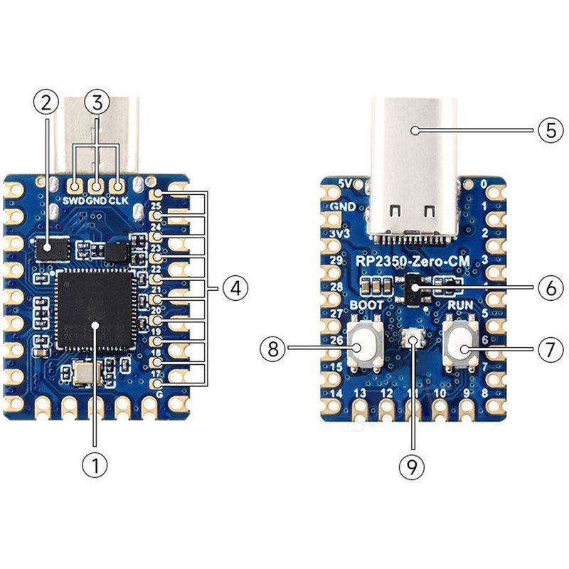 デュアルコアおよびデュアルアーキテクチャ RP2350A ゼ - Raspberry Pi Zero のレビューと価格